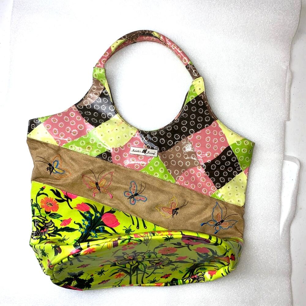 Isabella's Journey Tote Retro butterfly floral Bag Purse